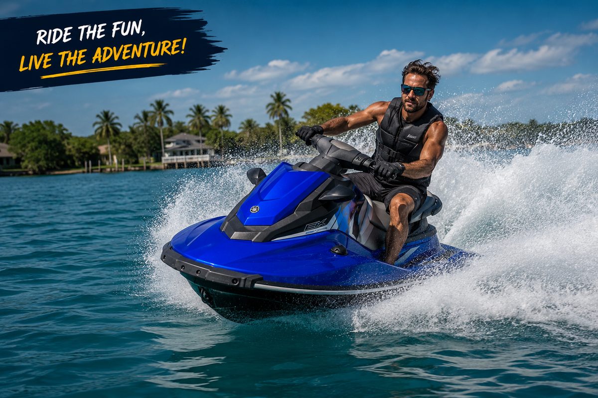 Yamaha EX Sport jet ski available for rental in Tampa Bay
